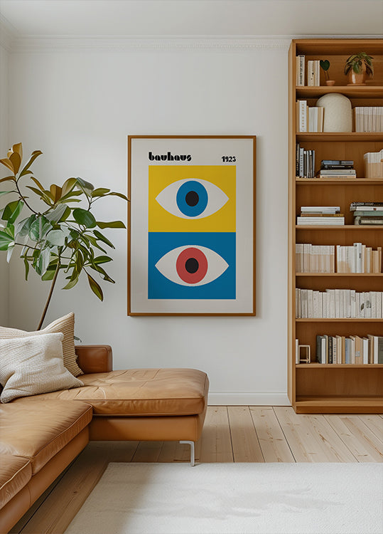 Bauhaus ogen abstracte poster