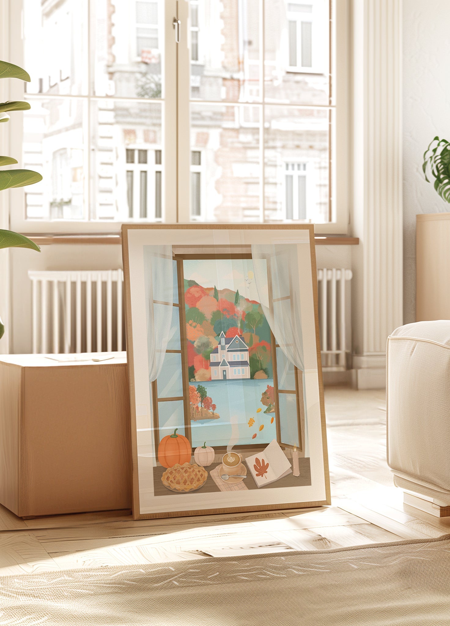 Herfst Cottage Poster