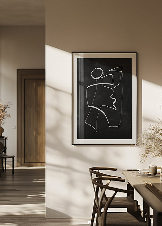 Abstracte lijntekeningen 6 2 poster