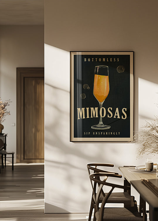 Bodemloze Mimosa's Art Deco Cocktail Bar Art Poster