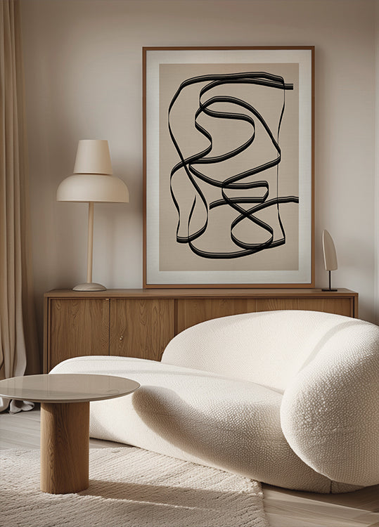 Vloeiende lijnen doolhof