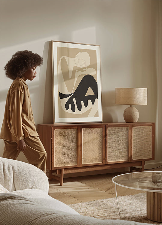 Abstracte kunst figuur 3 poster