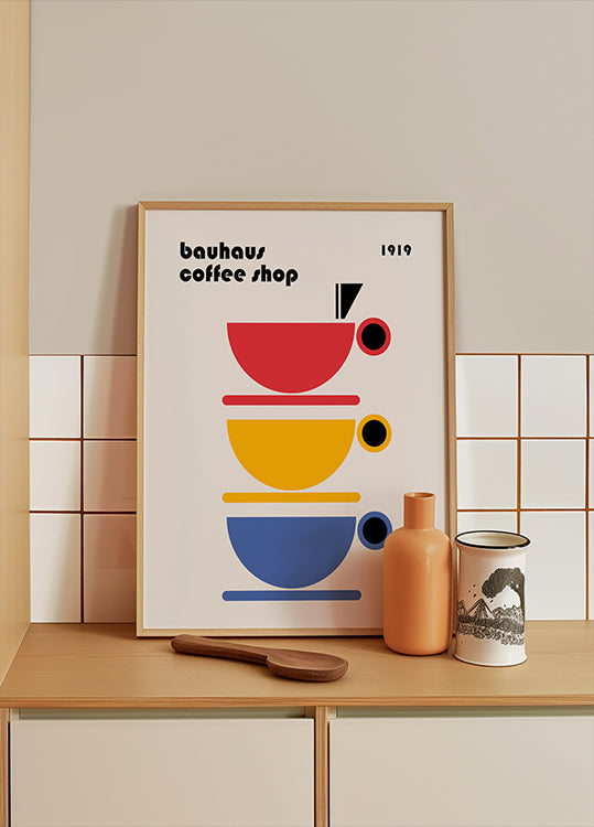 Bauhaus koffie minimalistische poster