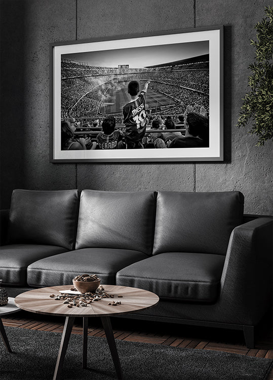 Kathedraal van voetbalposter