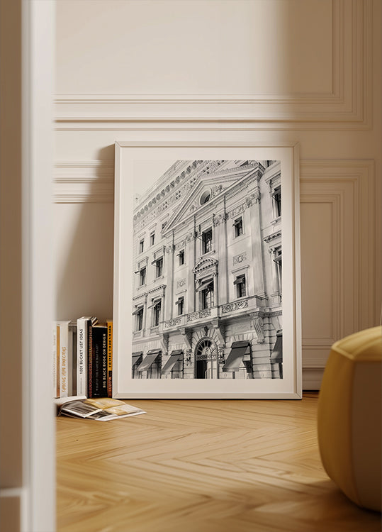 Cartier New York Boutique zwart-wit poster