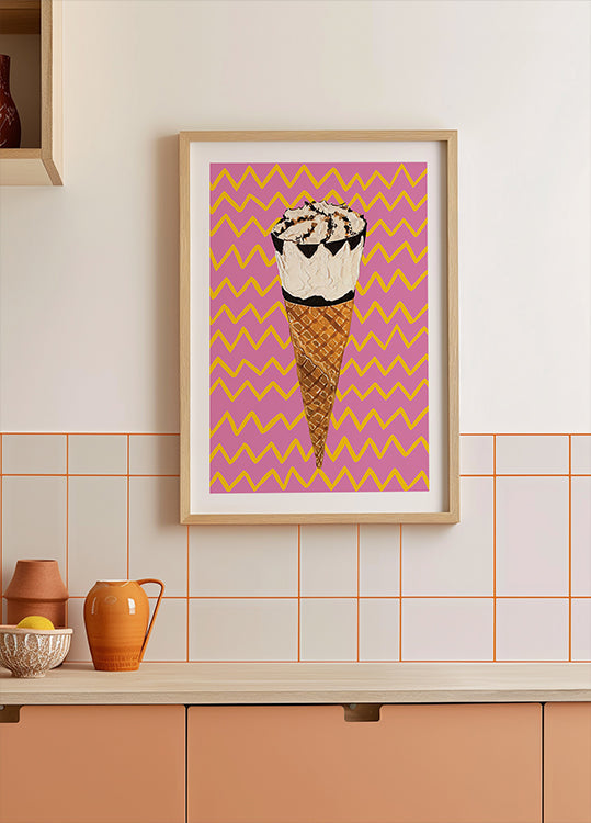 Cornetto roze poster