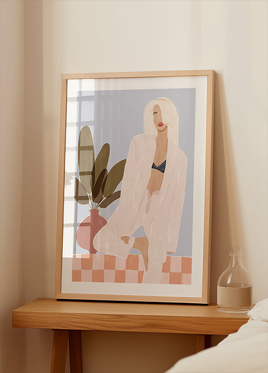 Te lui om yoga-poster