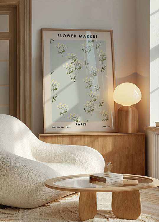 Bloemenmarkt Parijs Poster