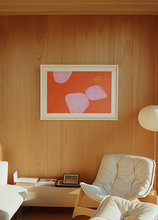 Pastelkleurige kiezelstenen poster