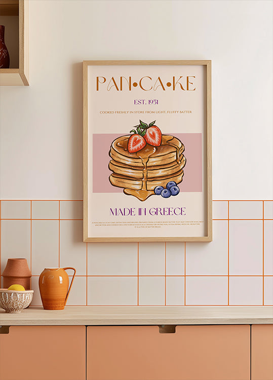 Pluizig Griekse pannenkoeken Poster