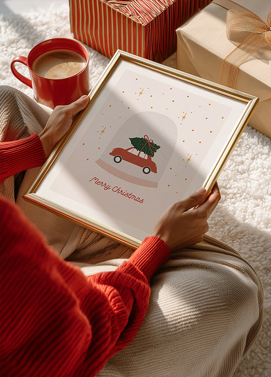 Vrolijke kerstposter