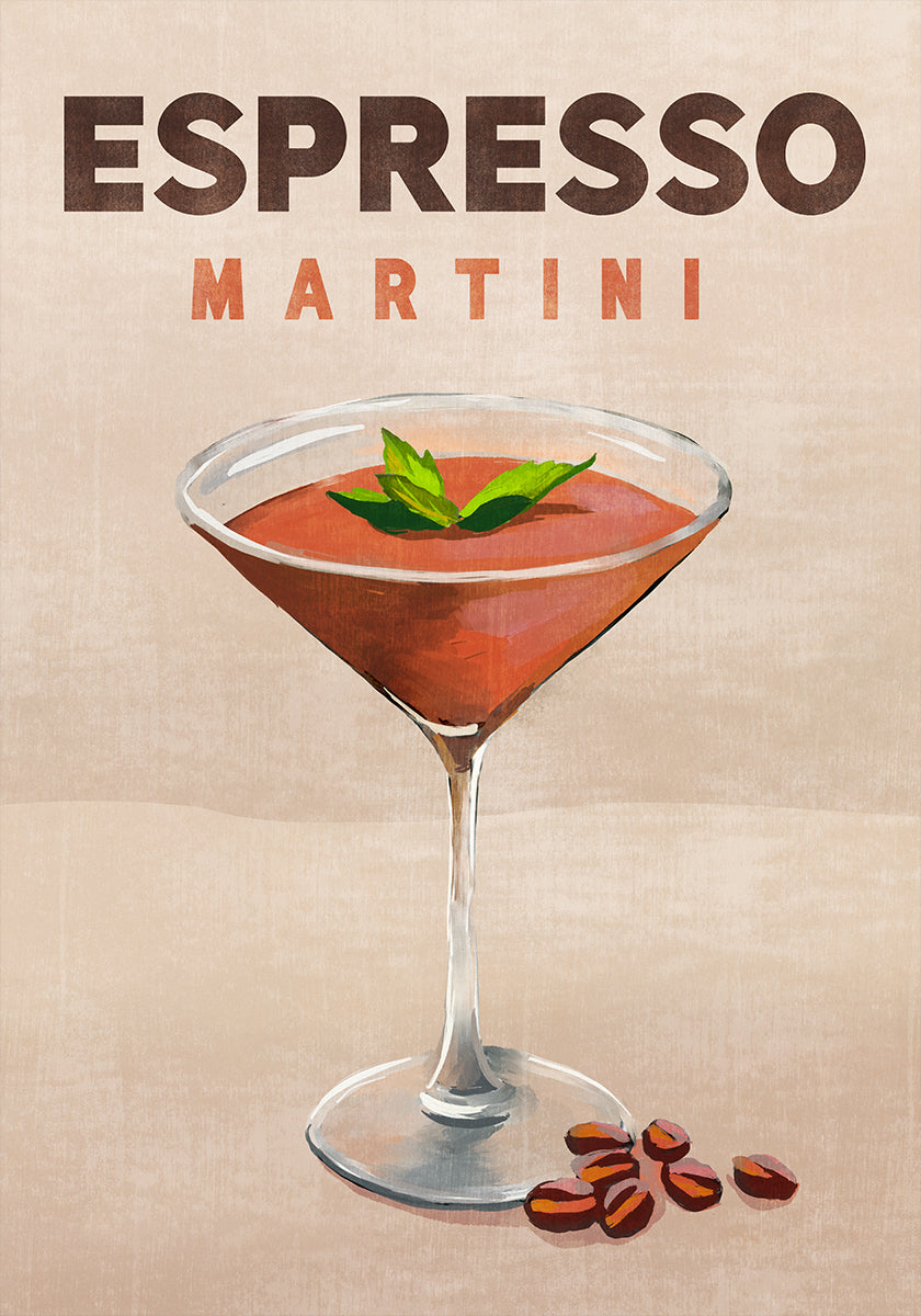 Espresso Martini Cocktail Bar Decor Poster