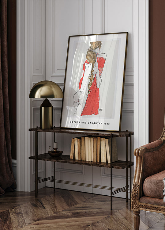 Egon Schiele Mother and Daughter Plakat - Posterbox.dk