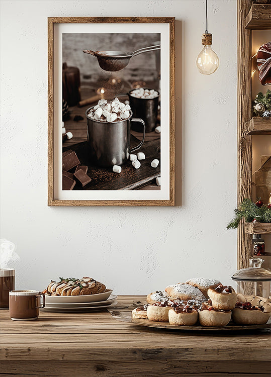 Hot Chocolate with Marshmallows Plakat - Posterbox.dk