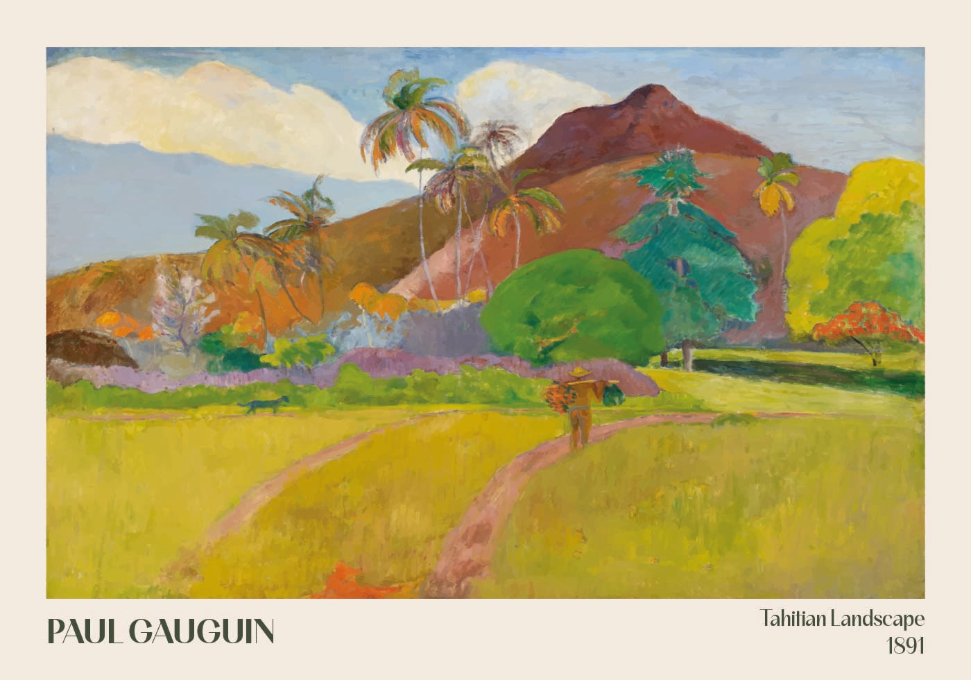 Tahitian Landscape, 1891, Paul Gauguin Plakat - Posterbox.dk
