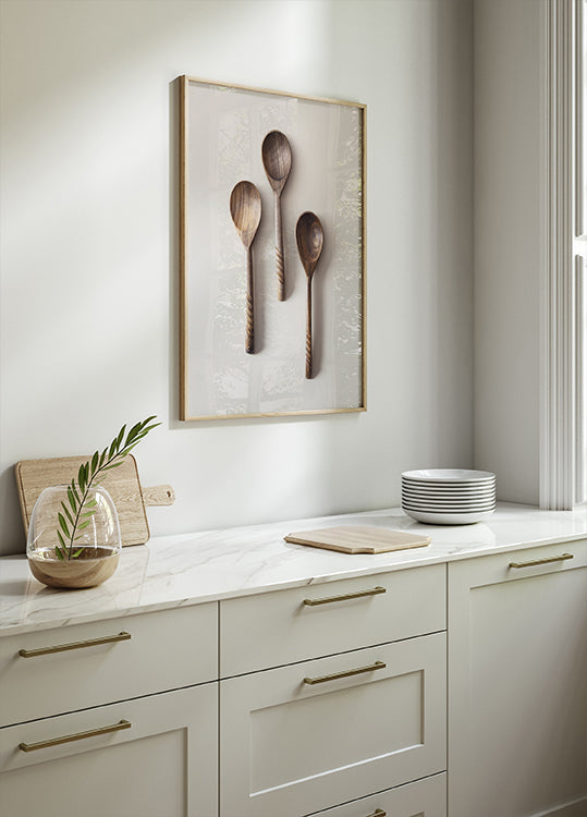 Three Wooden Spoons Plakat - Posterbox.dk
