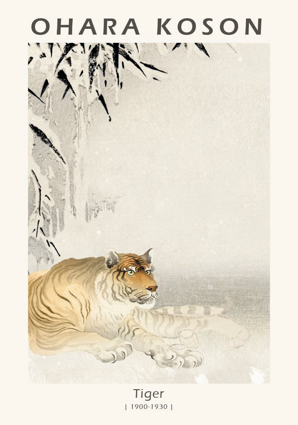 Tiger, Japanese Woodblock By Ohara Koson Plakat - Posterbox.dk