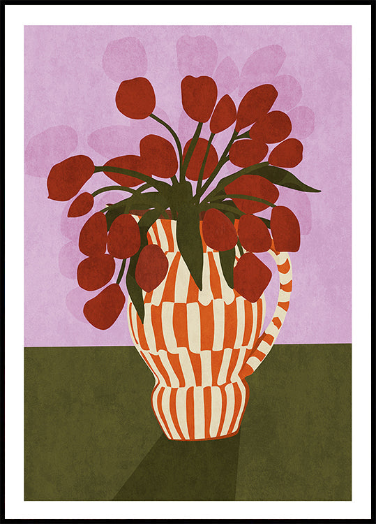 Bold Tulips in Vase (NEW) - Posterbox