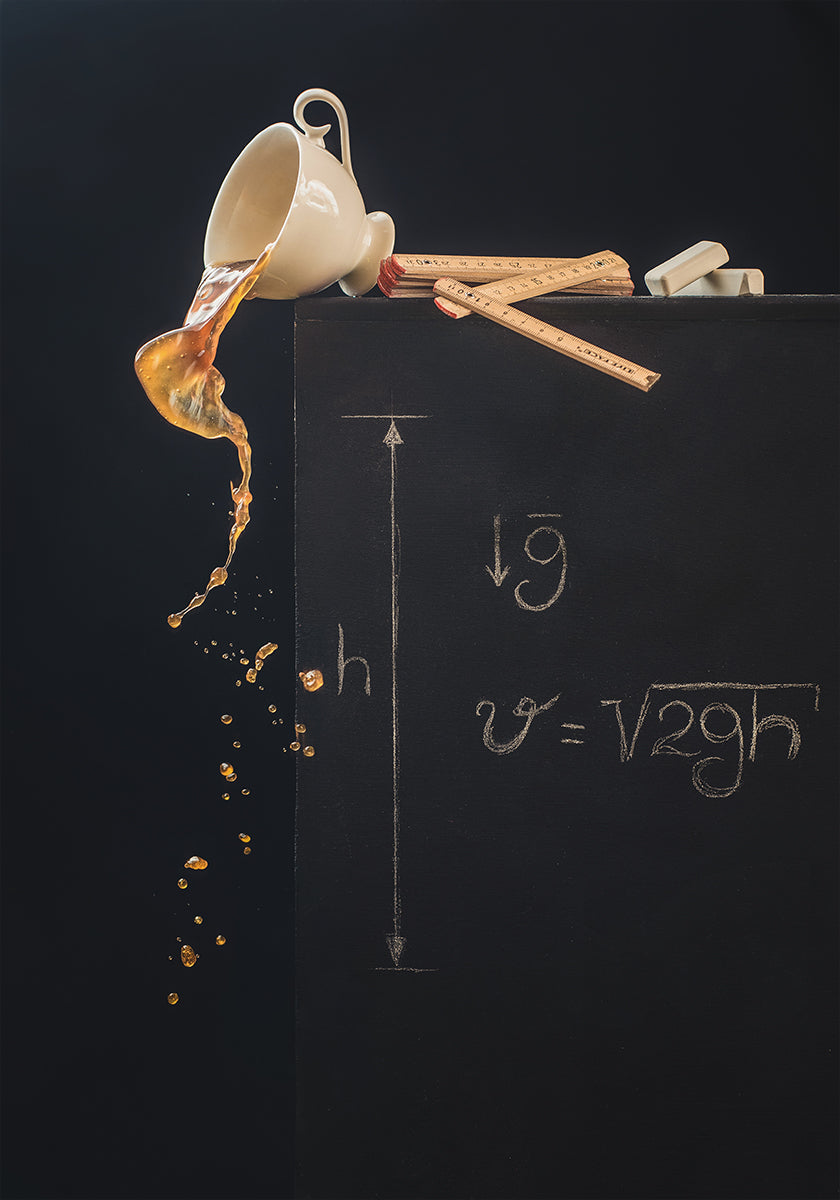 Een studie met vrije val-poster