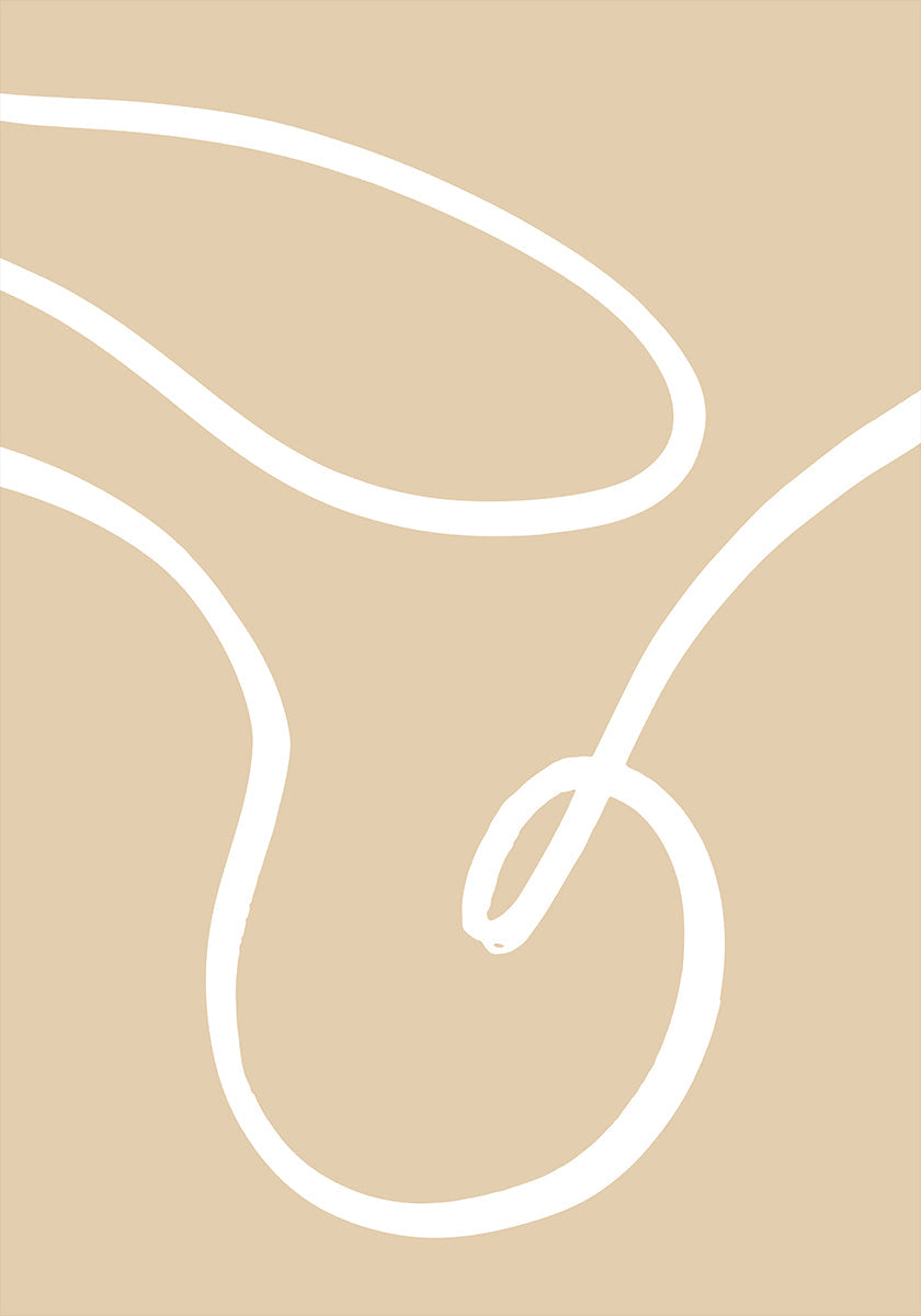Beige lijnen 02 poster