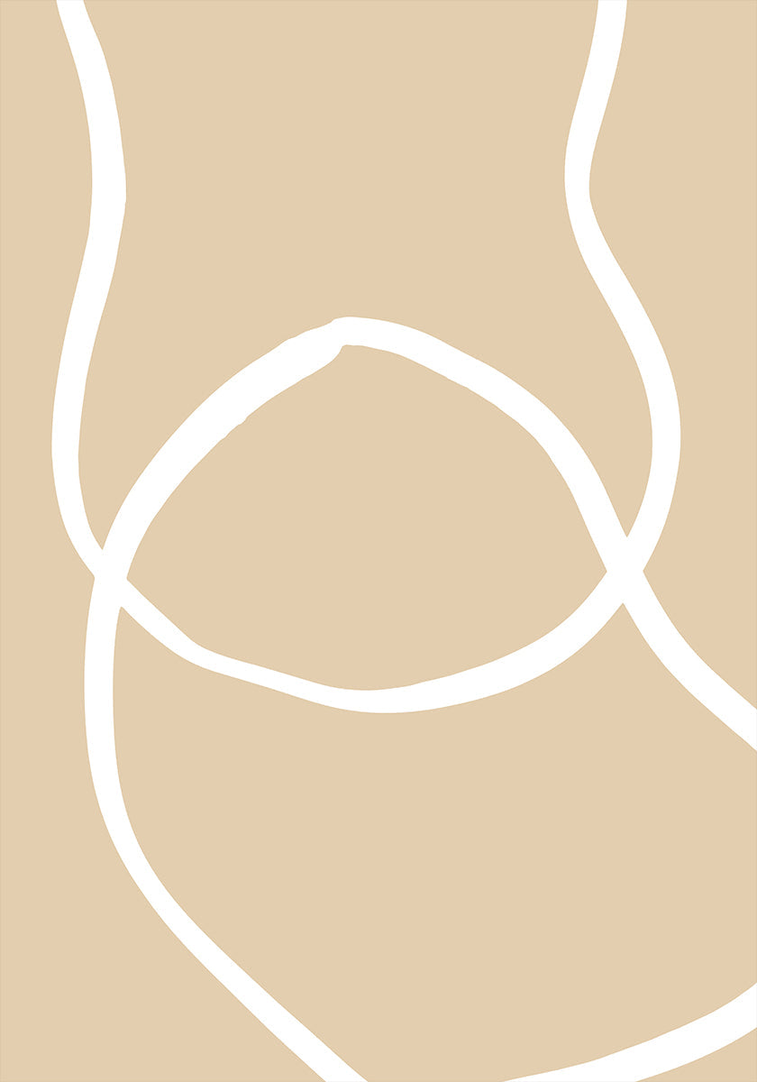 Beige lijnen 04 poster