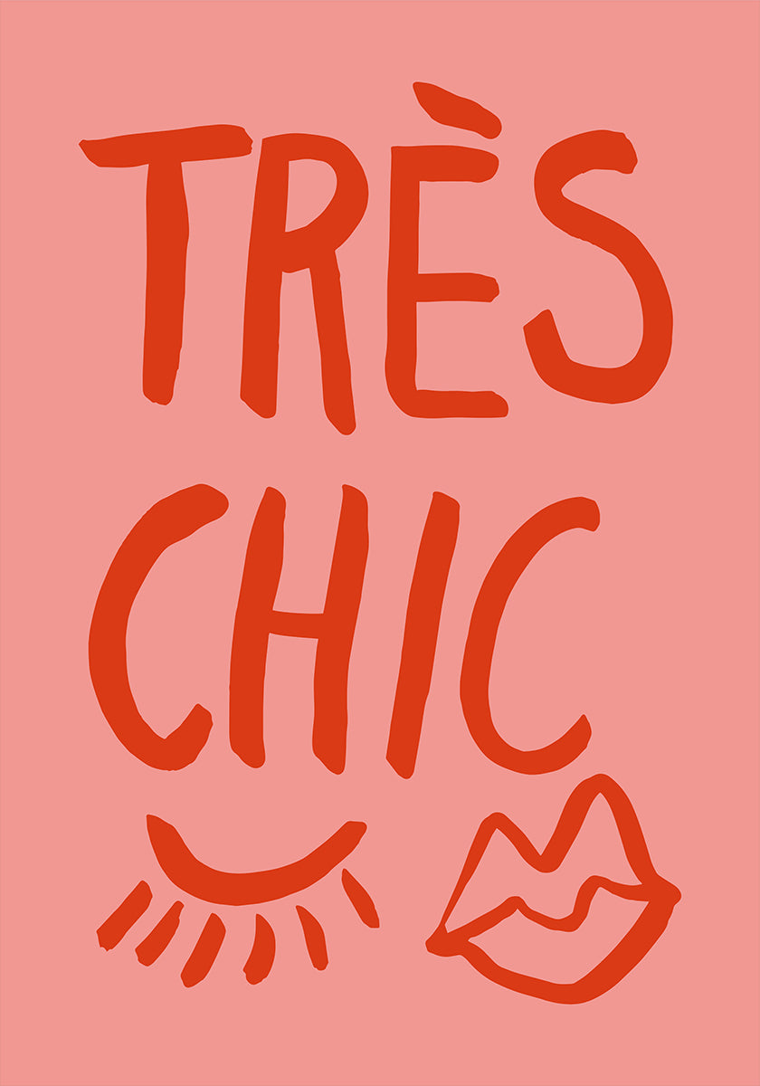 Très chique roze poster