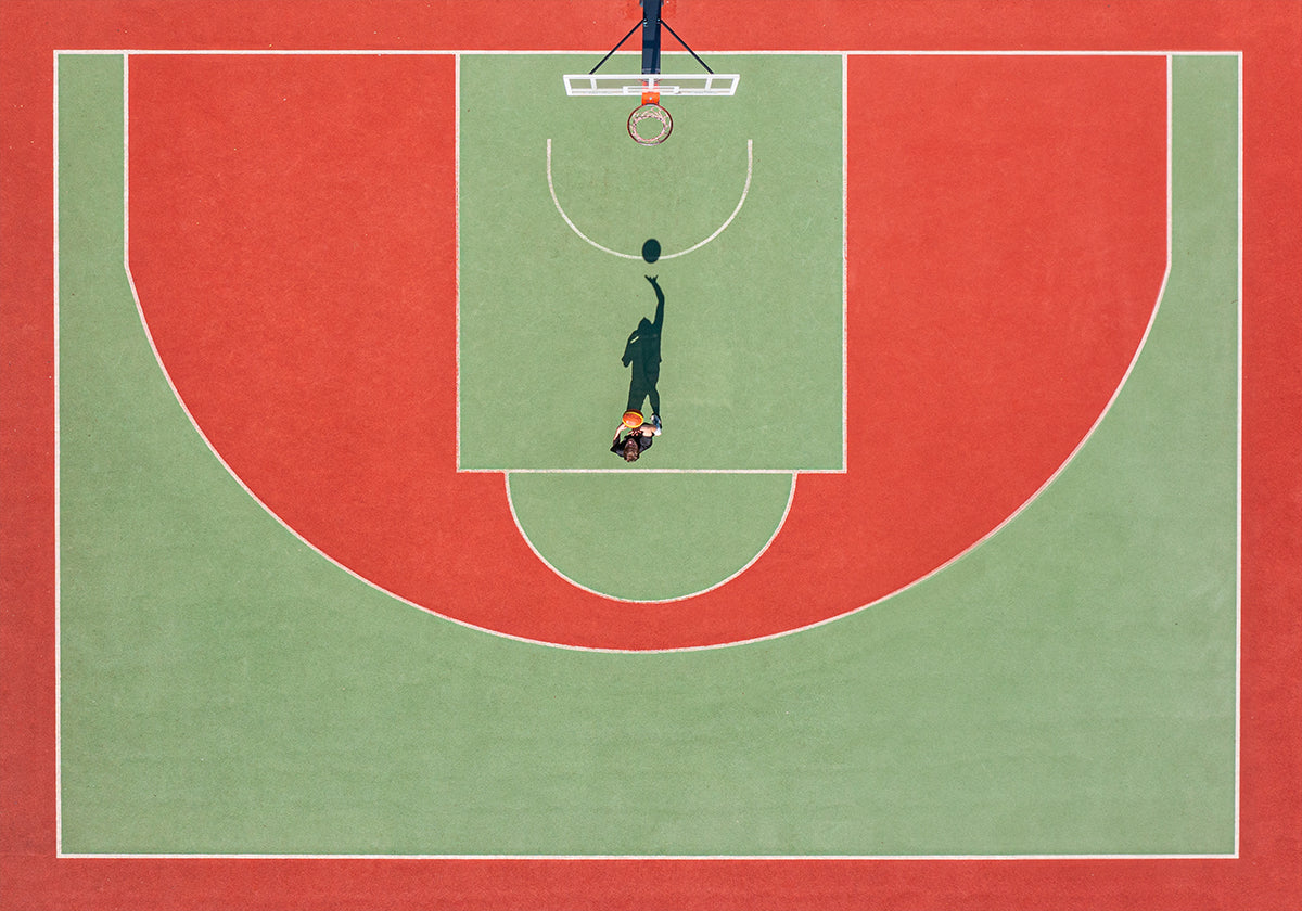 Schaduwbasketbalposter