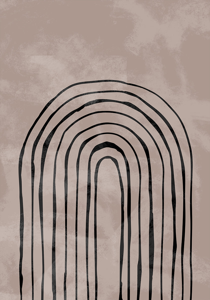Boog eenrichtings zwarte nr. 4 poster