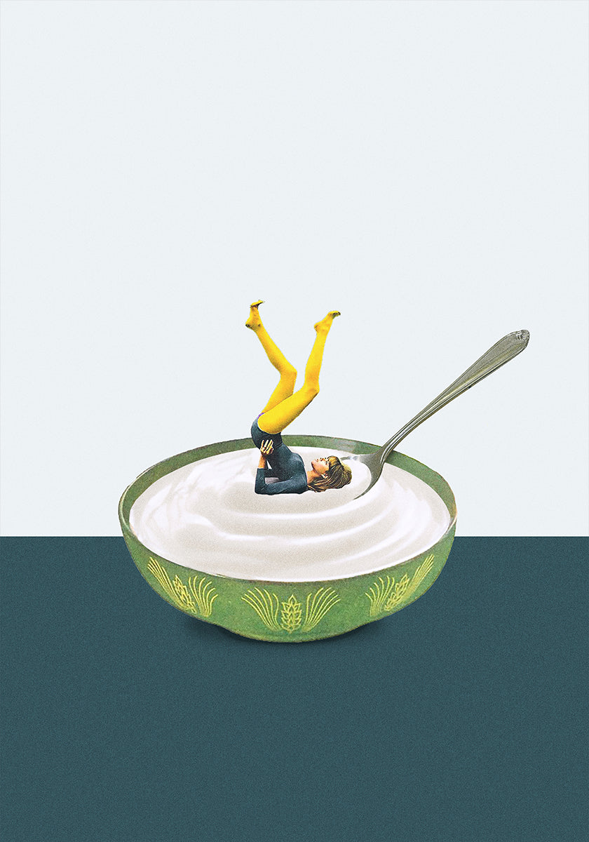 Yoga in mijn yoghurtposter