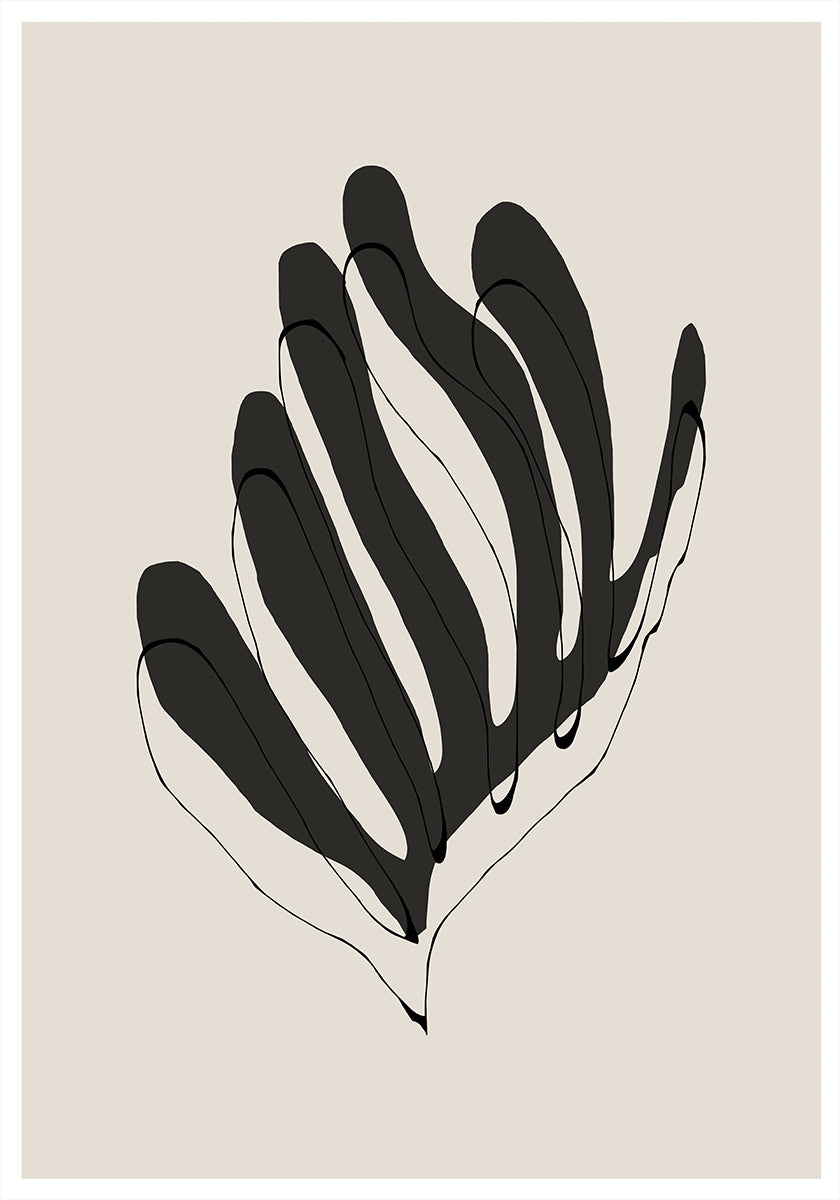 Abstracte bladlijnen
