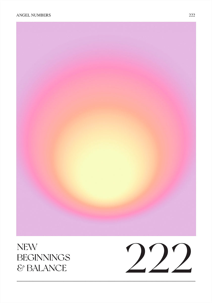 Verloop met zachte roze en gele tinten poster