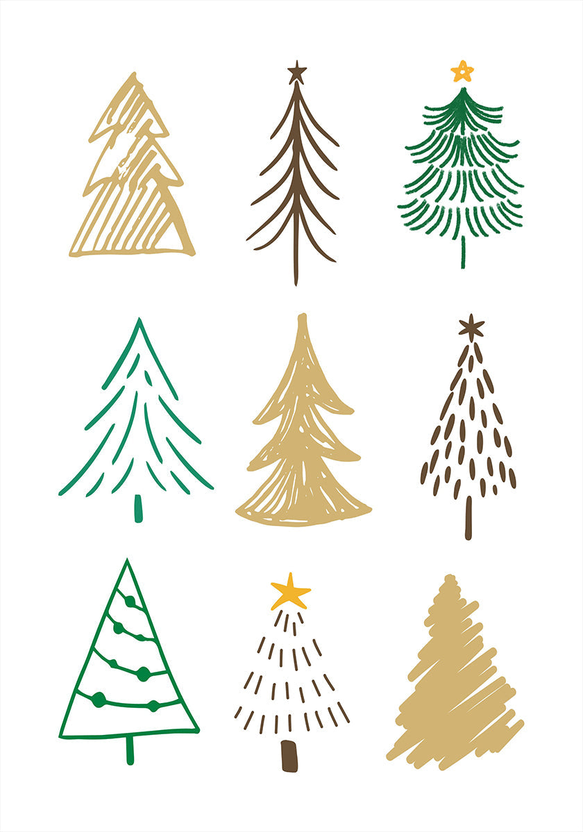 Kerstbomen 1 poster