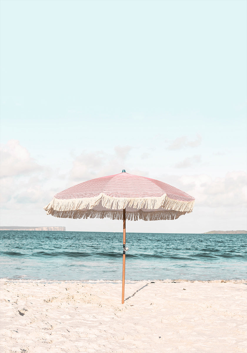 Roze paraplu-poster