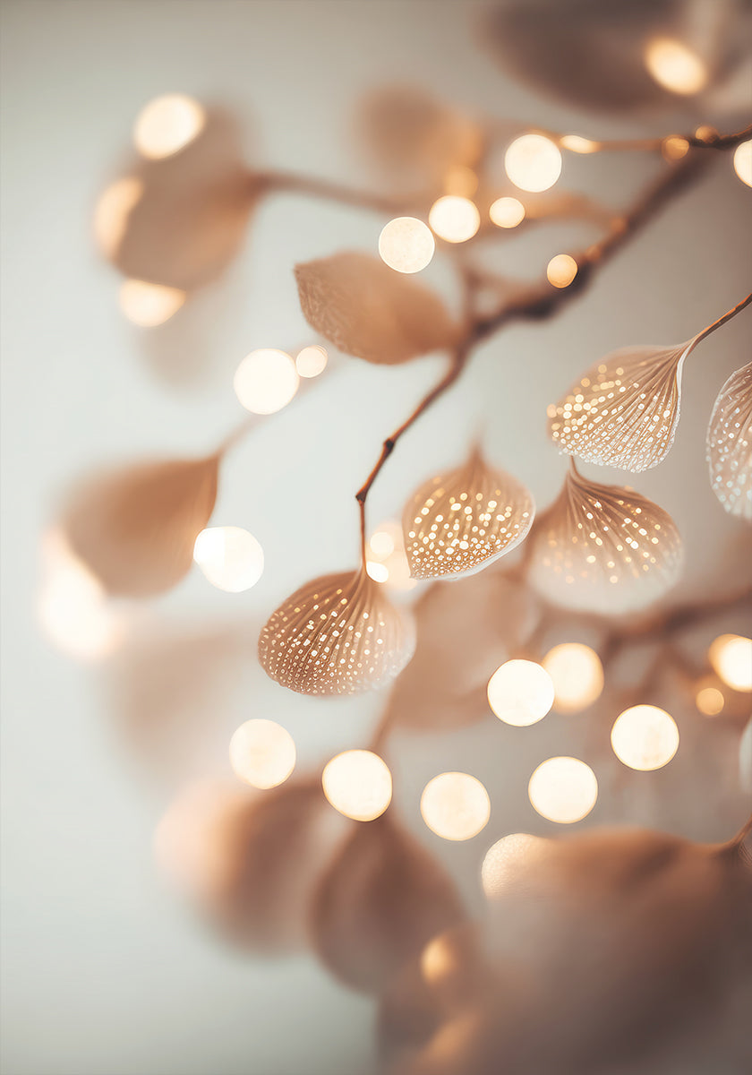 Gloeiende bloemblaadjes poster