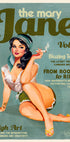 Mary Jane Retro Vintage Pinup Cannabis Art (NEW) - Posterbox
