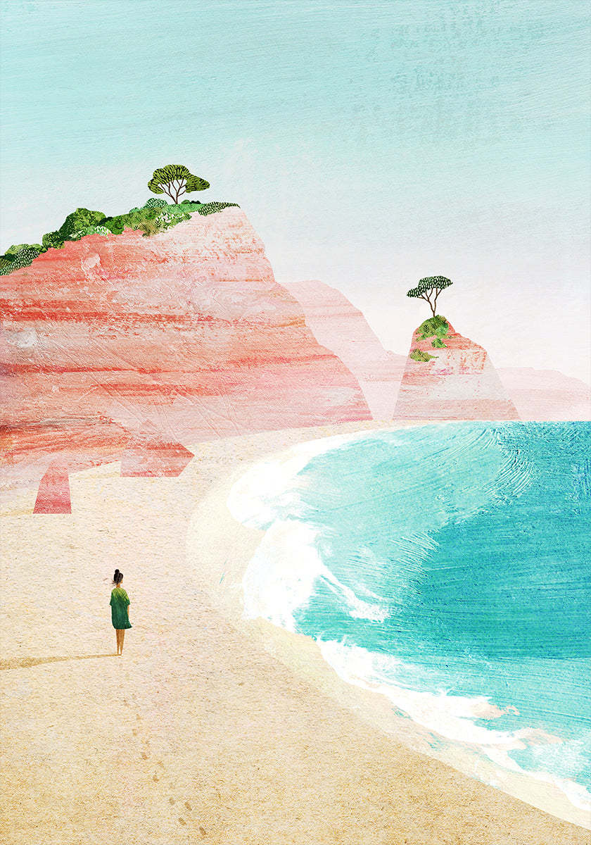 Strandmeisje iv-poster