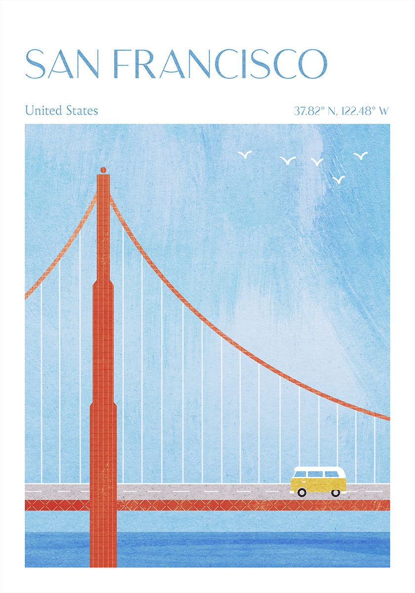San Francisco, Golden Gate Bridge-poster
