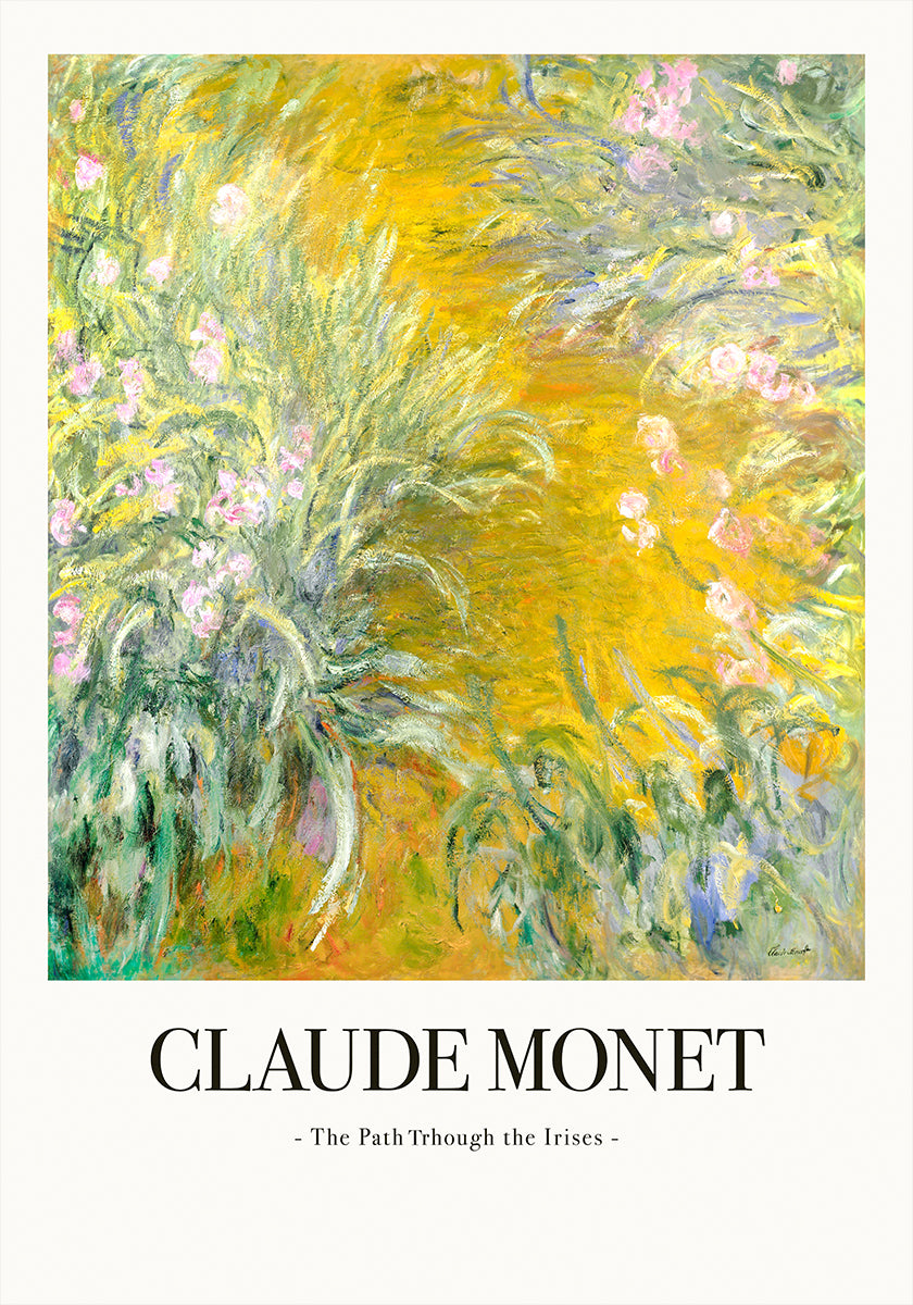 Het pad door de irissen-poster