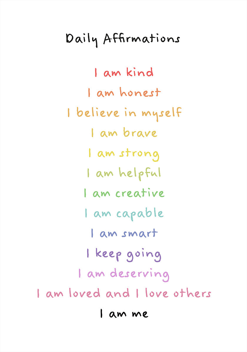 Kinderaffirmaties emoties print 3 Poster