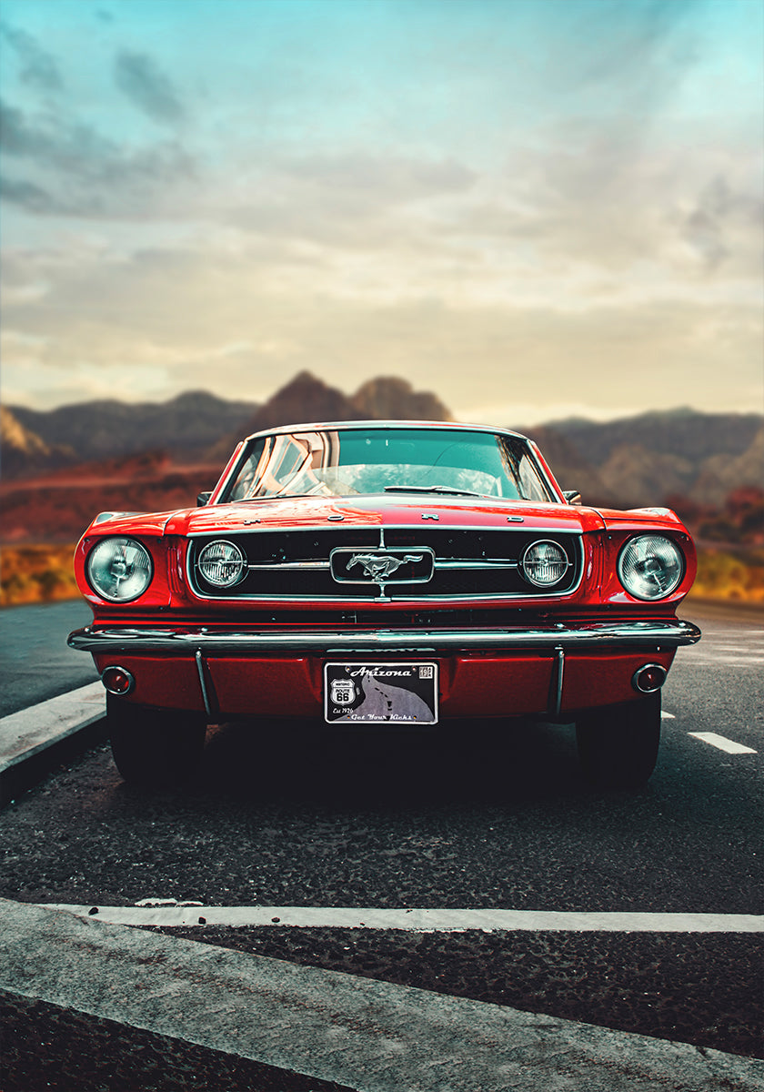 Vintage auto liefde Poster