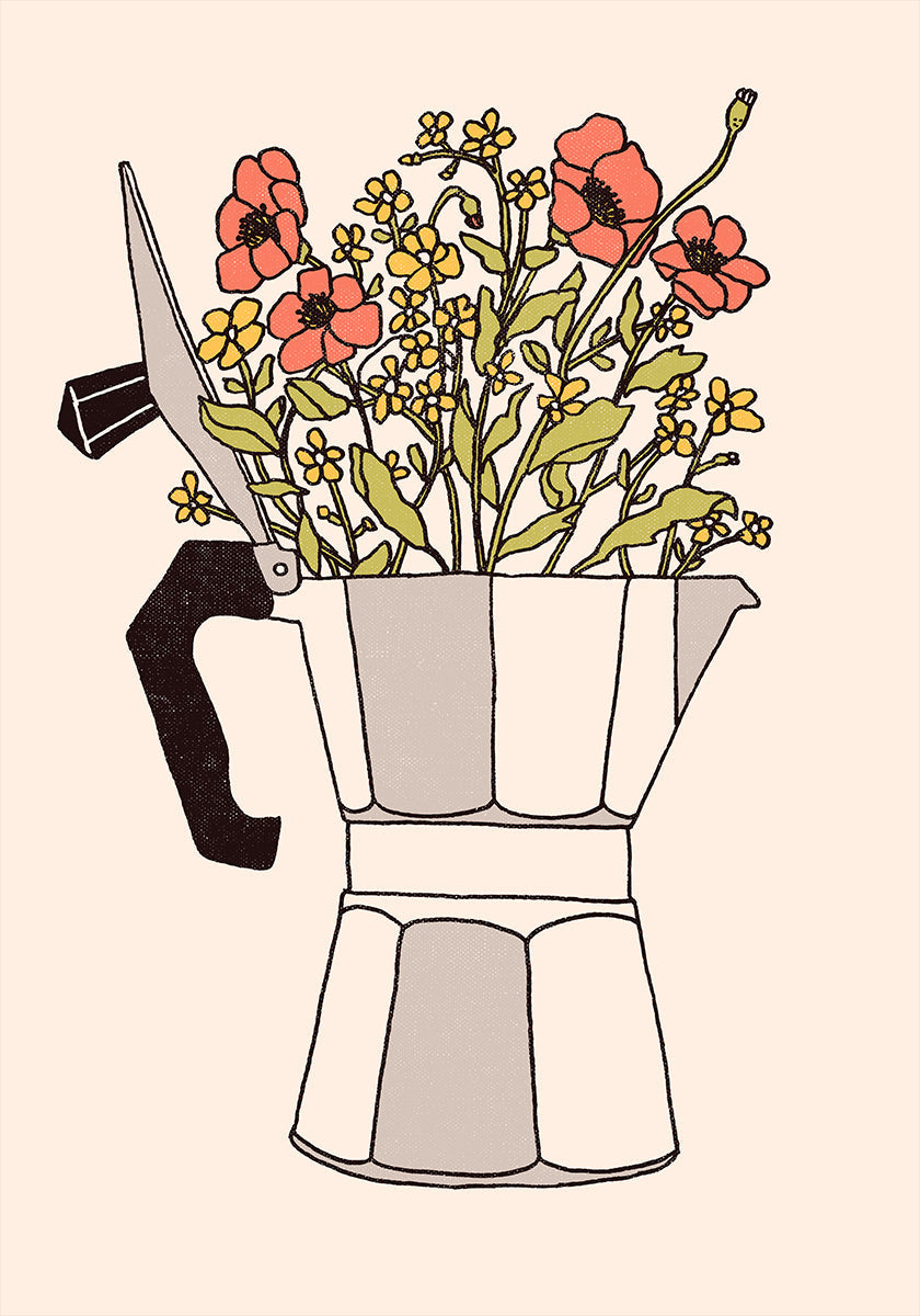 Moka bloemen poster