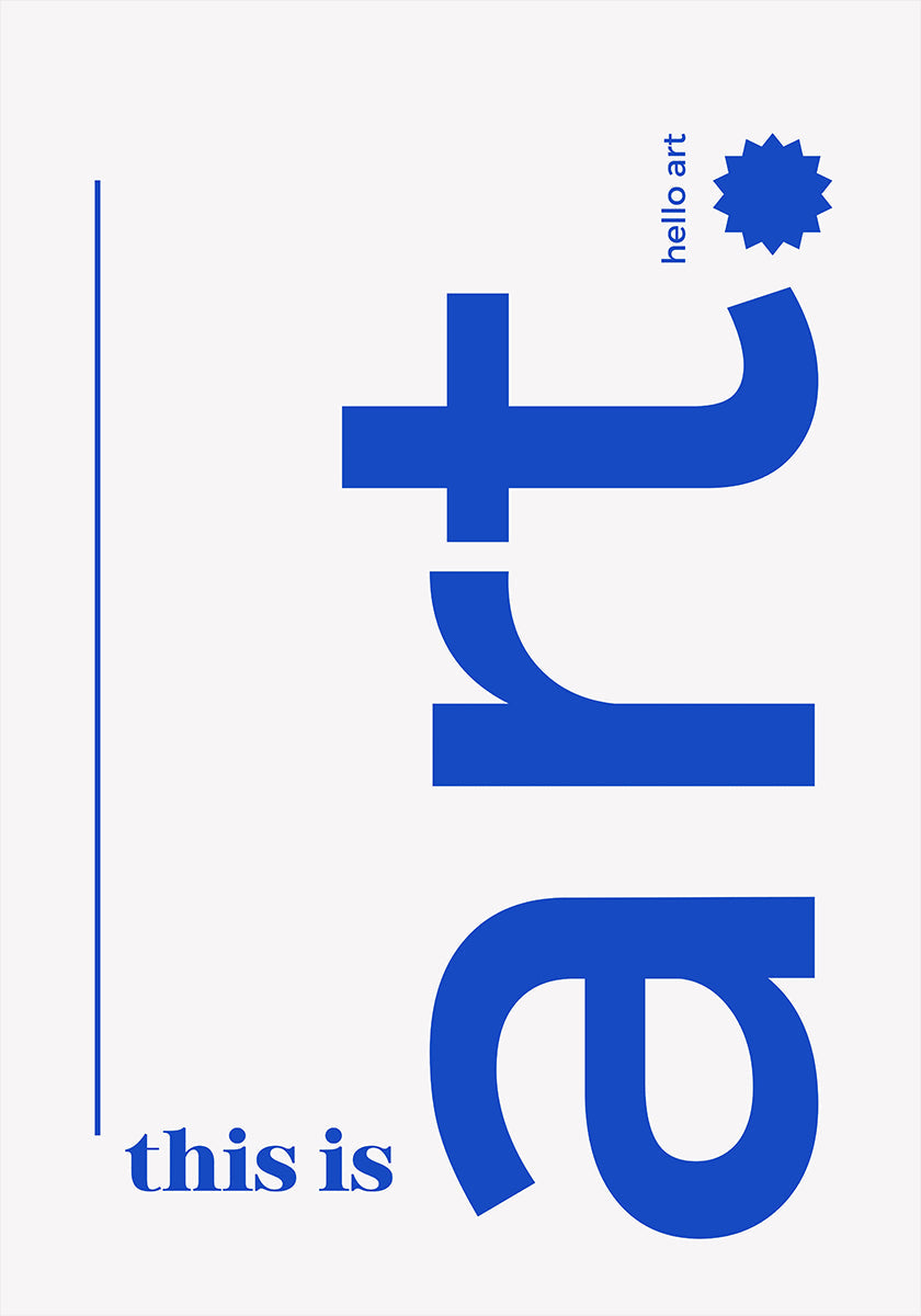 Hallo vetgedrukte typografieposter