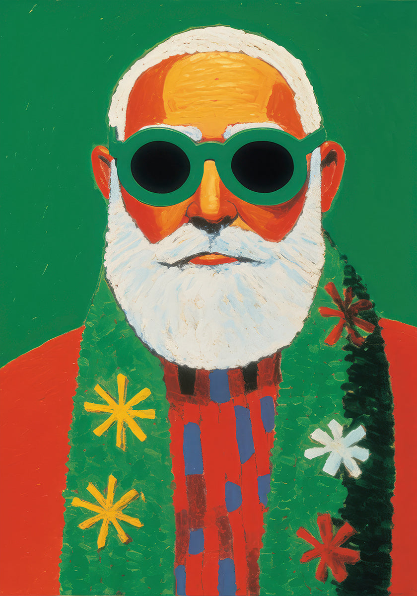 Zonnige Santa stijl Poster