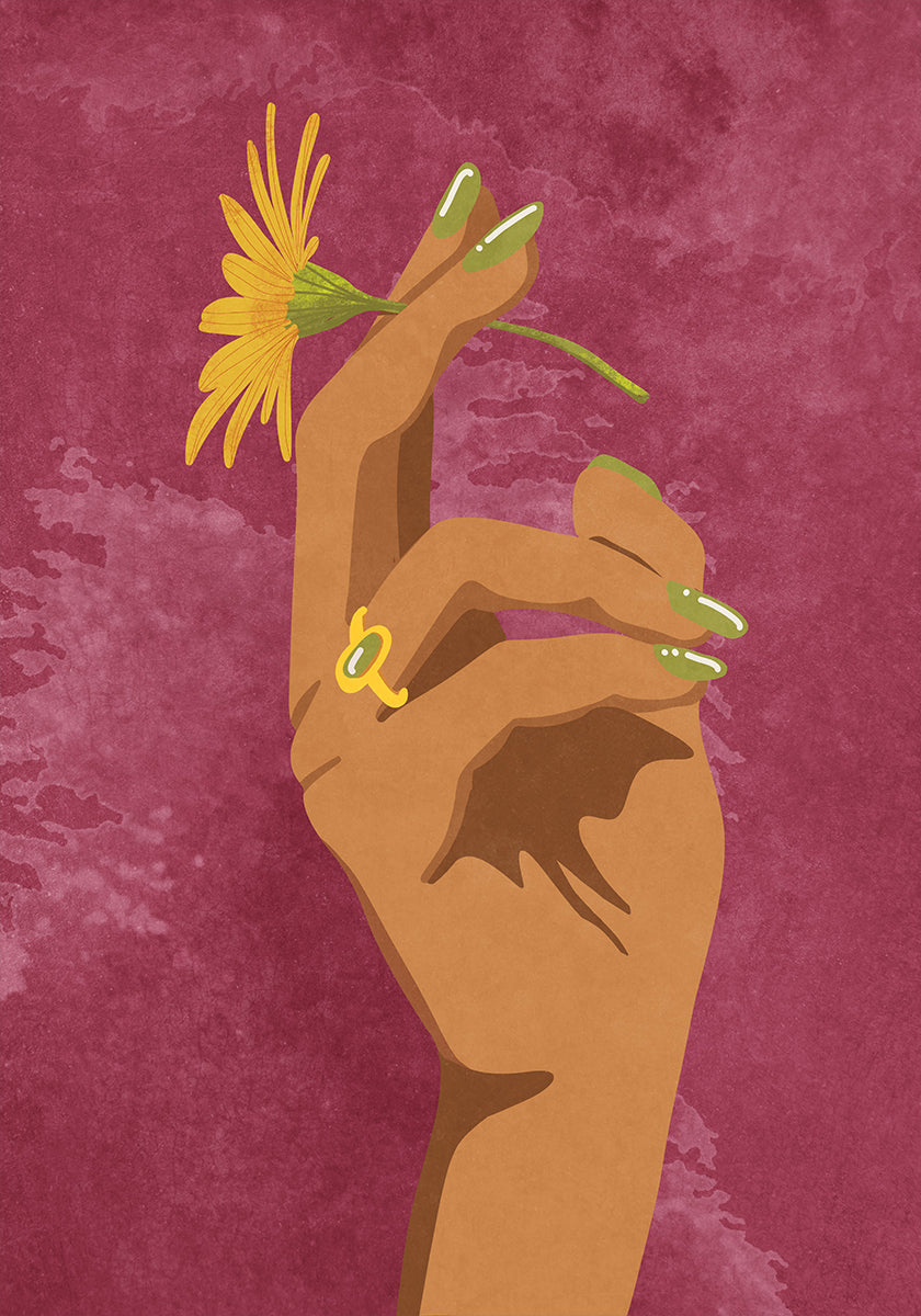 Roken bloem poster