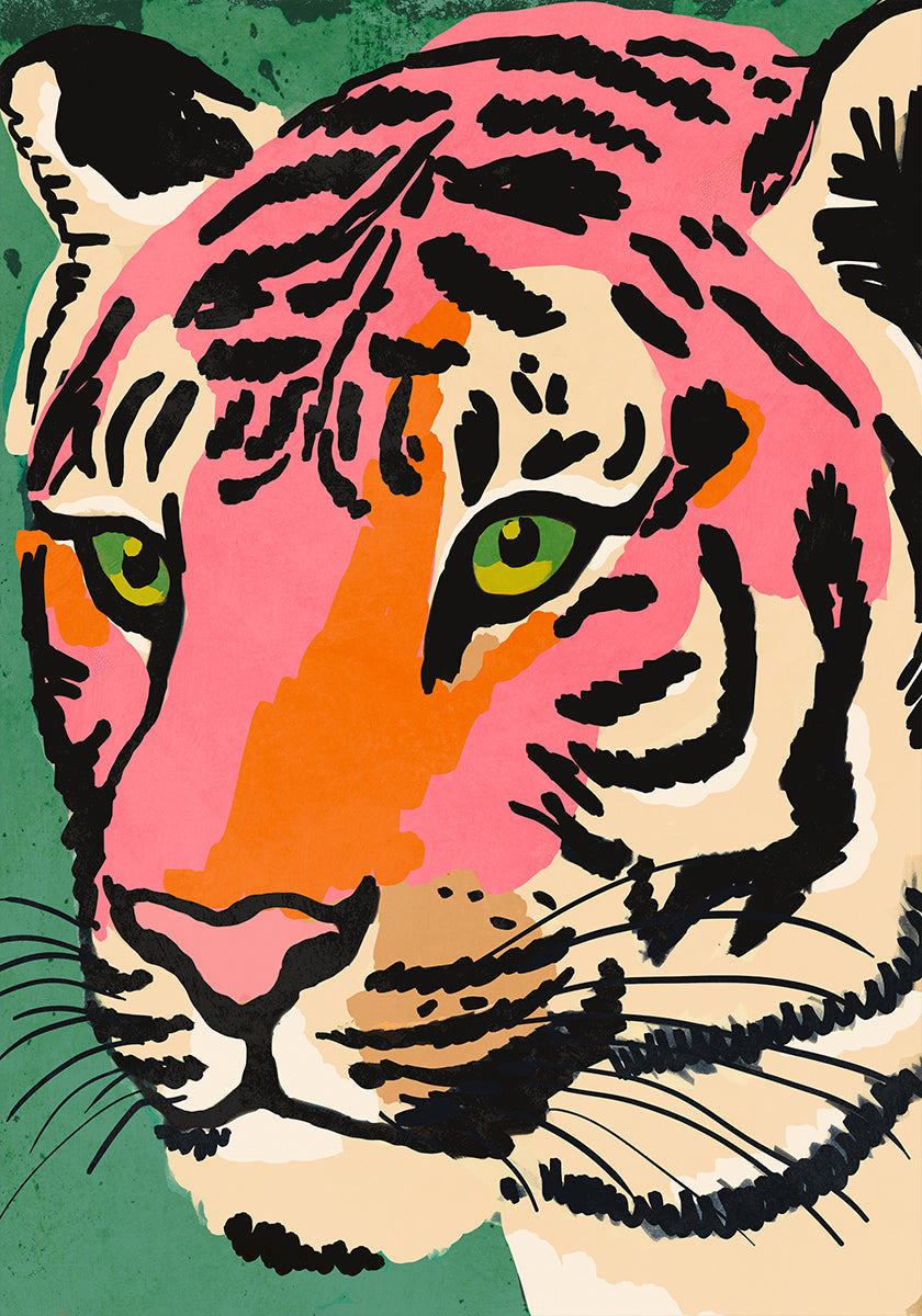 Levendige Tiger Gaze-poster