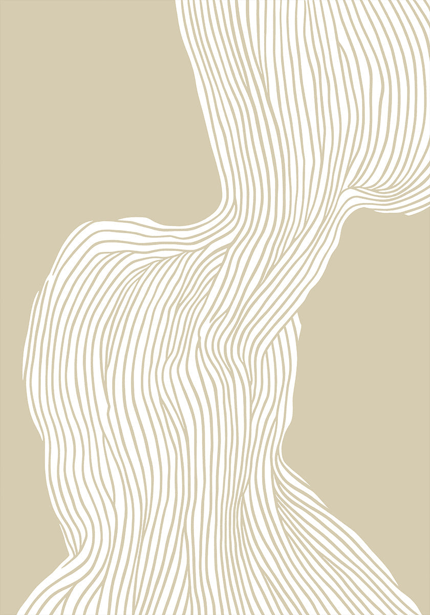 Vloeiende Linescape-poster