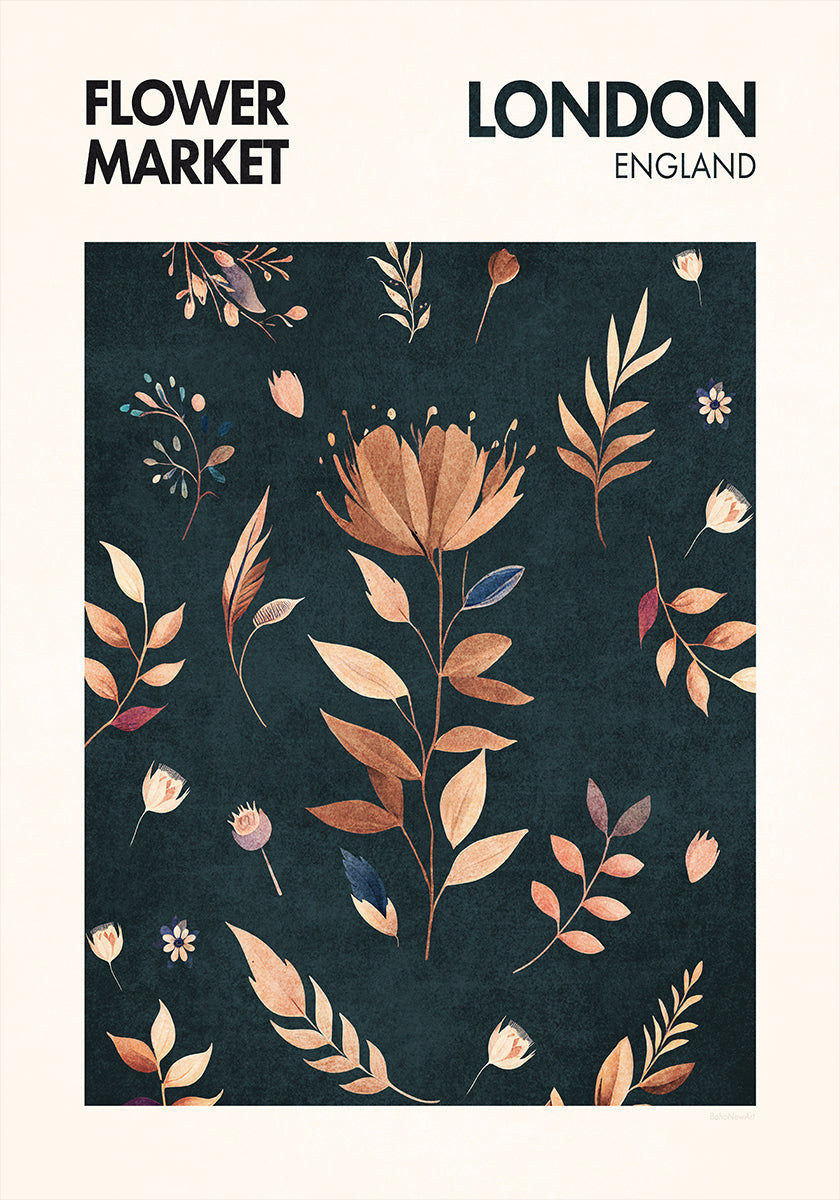 Bloemblaadjes in Londen Poster