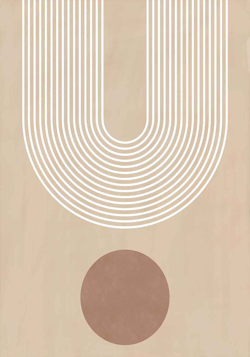 Beige boogposter
