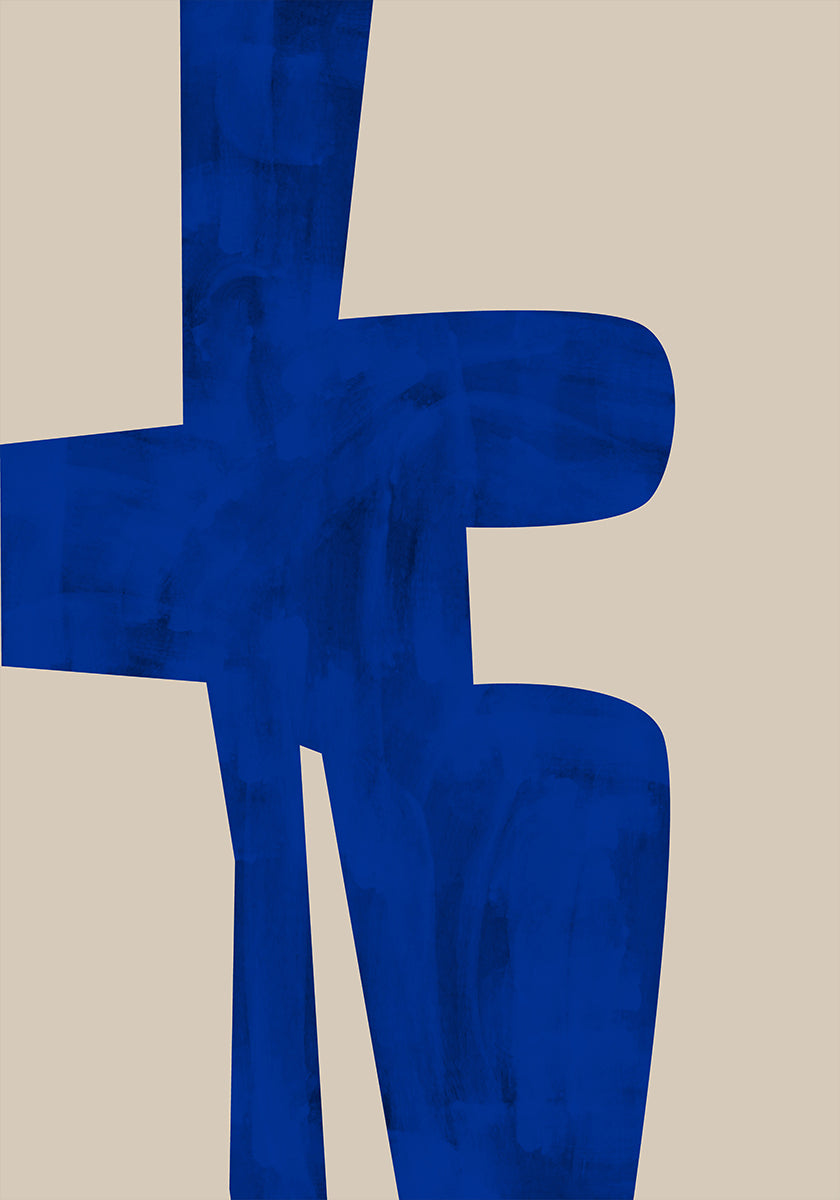 Blauwe harmonie vorm poster