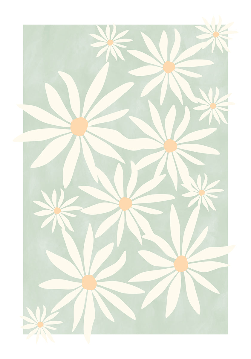 Bloemblaadjes op salie poster